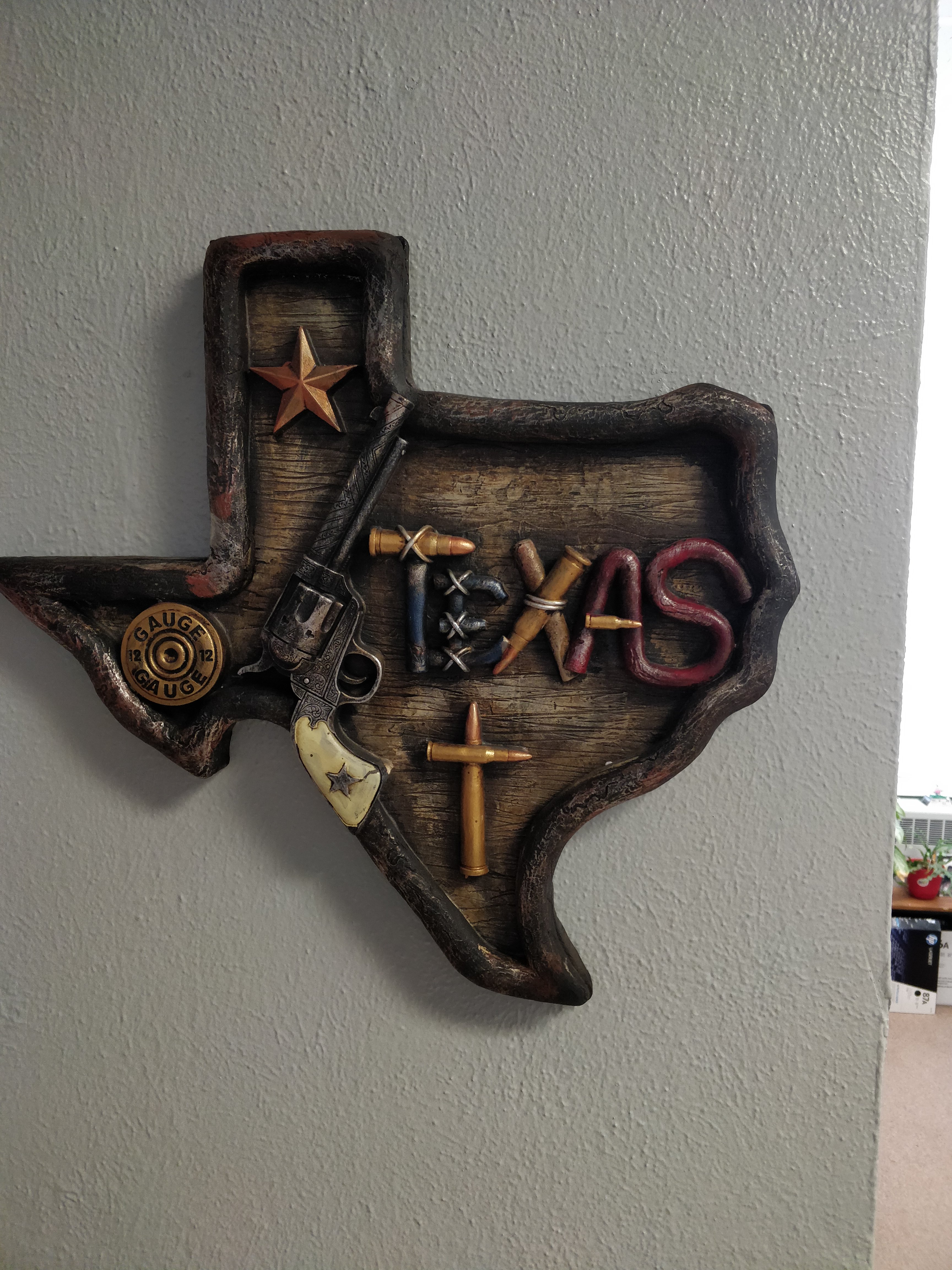 Texas sign in a city hall office