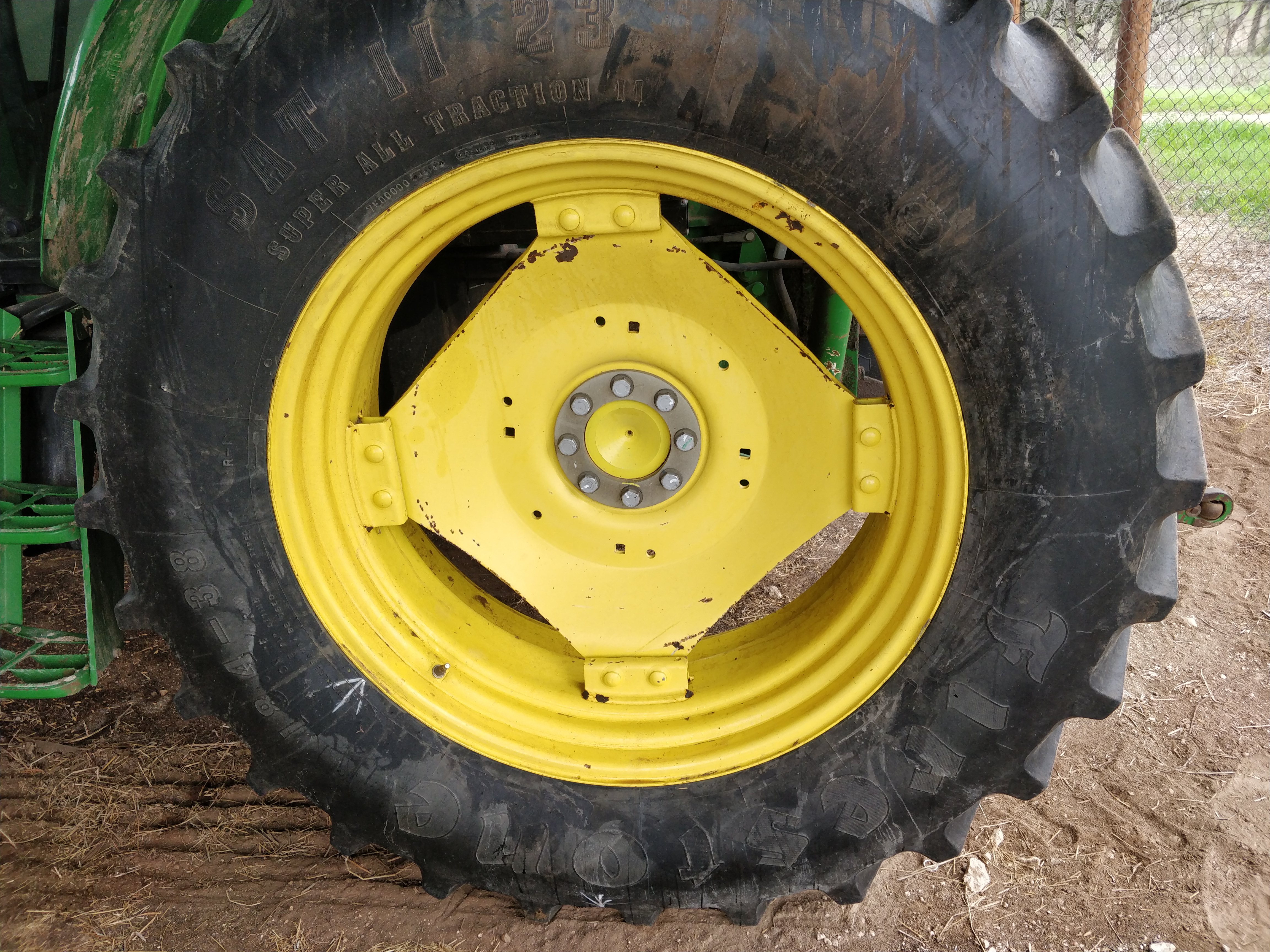 tractor's rear tire